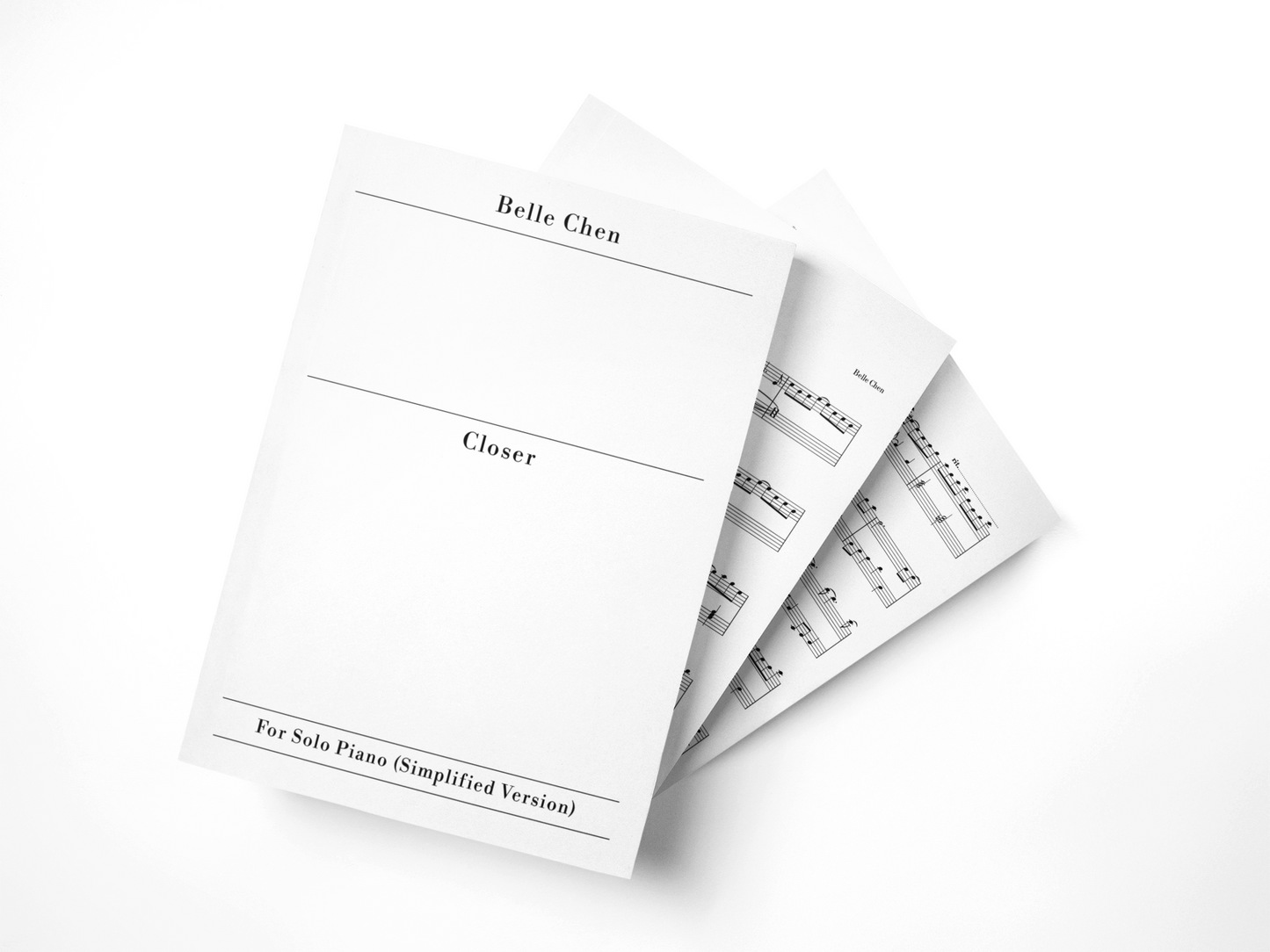 Digital Piano Score - Closer (Solo Piano Versions)