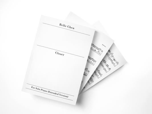 Digital Piano Score - Closer (Solo Piano Versions)