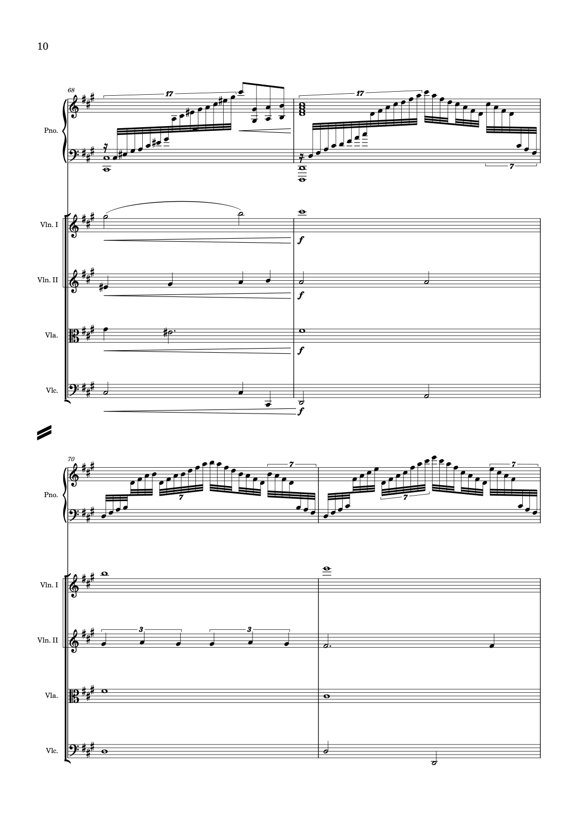 Digital Piano Score - Closer (Piano and String Quartet Version)